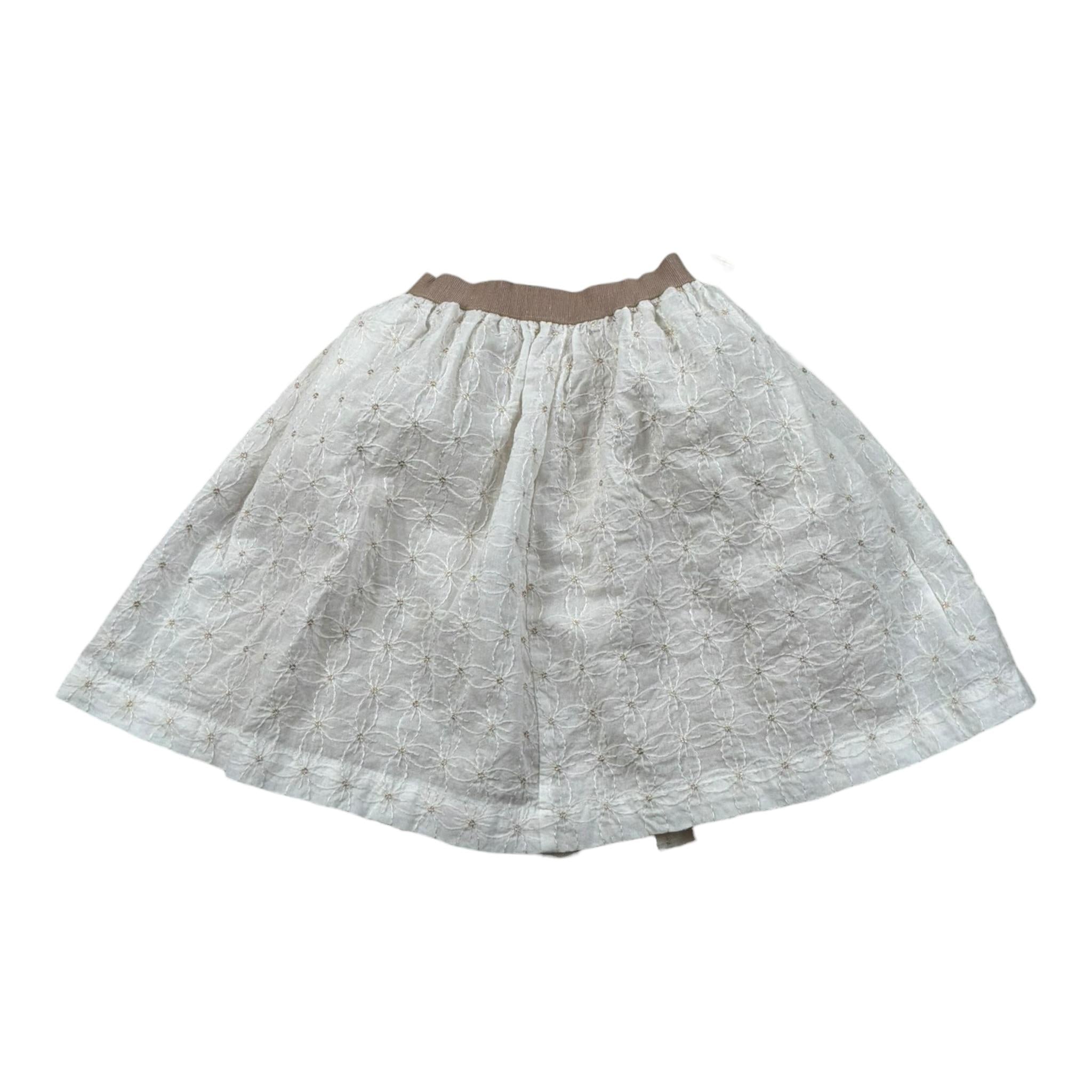 Zhoe & Tobiah Gonna Tinta Unita con Elastico In Vita per Bambina LYB3FJ PANNA ZHOE & TOBIAH 