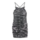 Monnalisa Abito Tinta Unita con Arriccio per Bambina 41E902X GRIGIO MONNALISA 