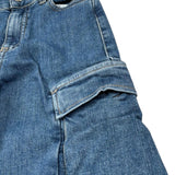 Please Jeans Tinta Unita Modello Cargo per Bambina PH26012G72 BLU PLEASE 