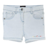 John Richmond Short In Denim Tinta Unita con Logo per Neonata RIP25031SHXXX AZZURRO JOHN RICHMOND 