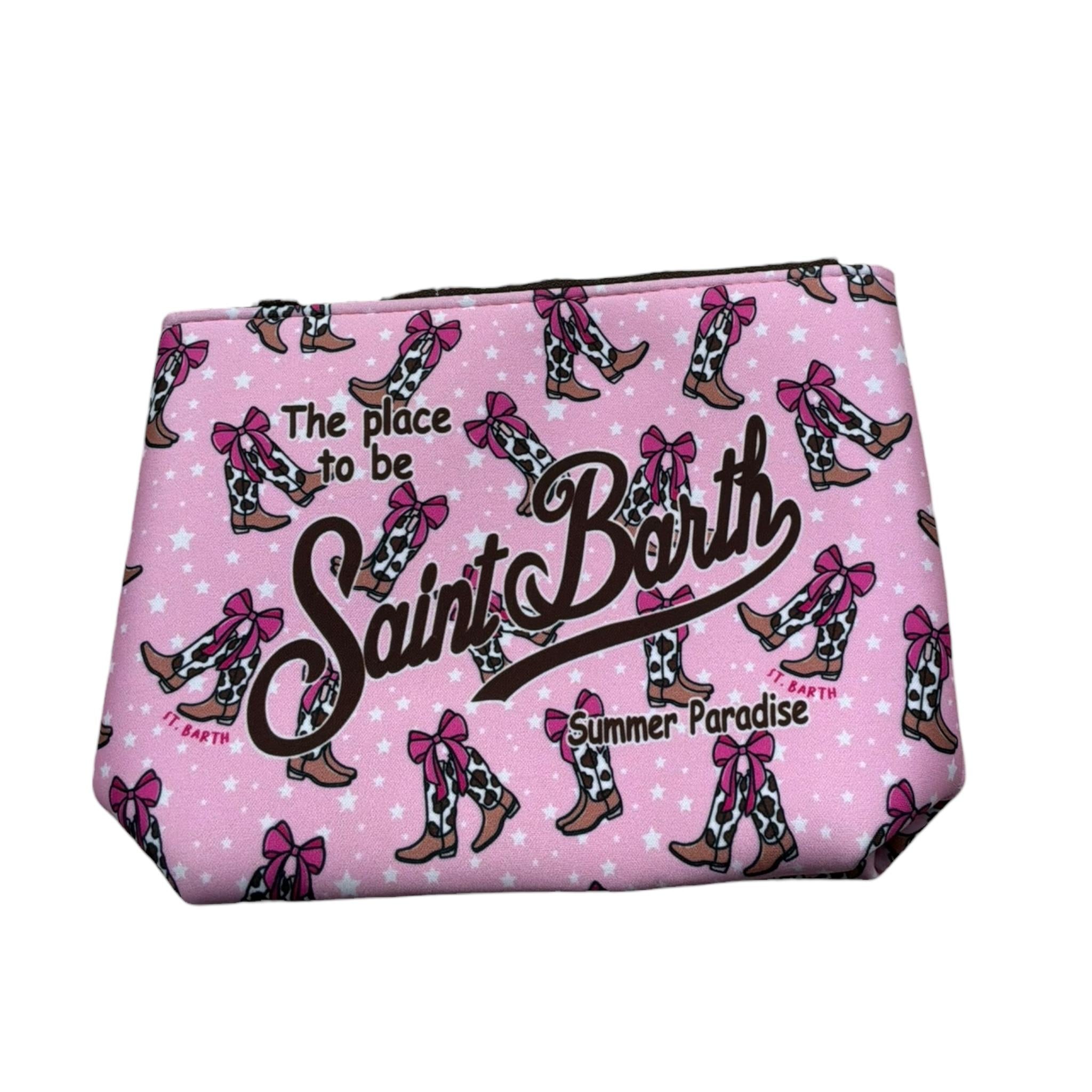 Saint Barth Pochette Tinta Unita con Stampa per Bambina 00275L ROSA SAINT BARTH 