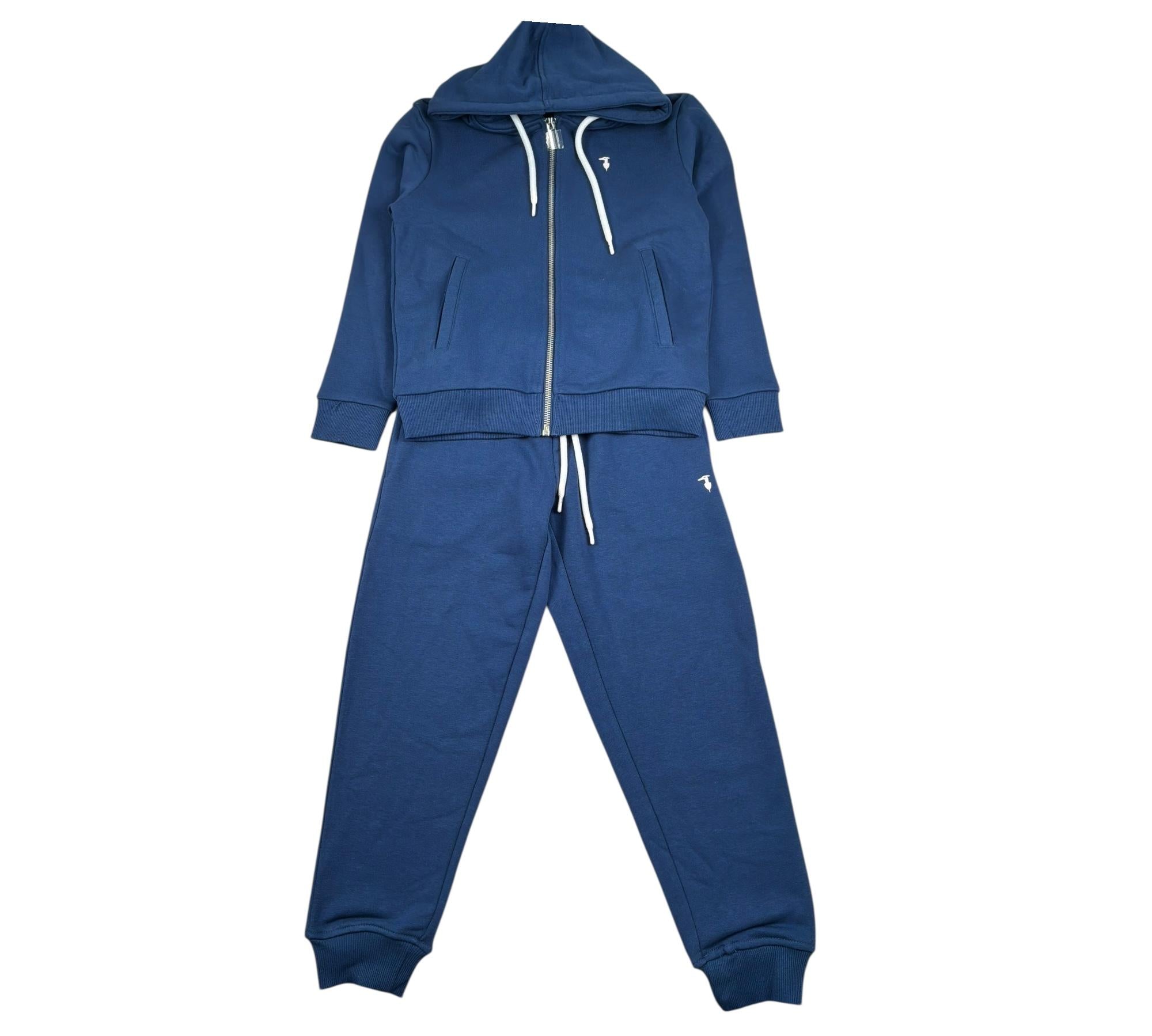 Trussardi Completo 2 Pezzi Felpa-Pantalone Modello Tuta per Bambino TBP26009CF BLU TRUSSARDI 