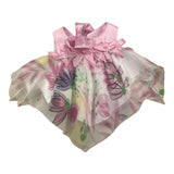 Miss Grant Top Giromanica Bicolore Fantasia Floreale Bianco/Rosa per Neonata