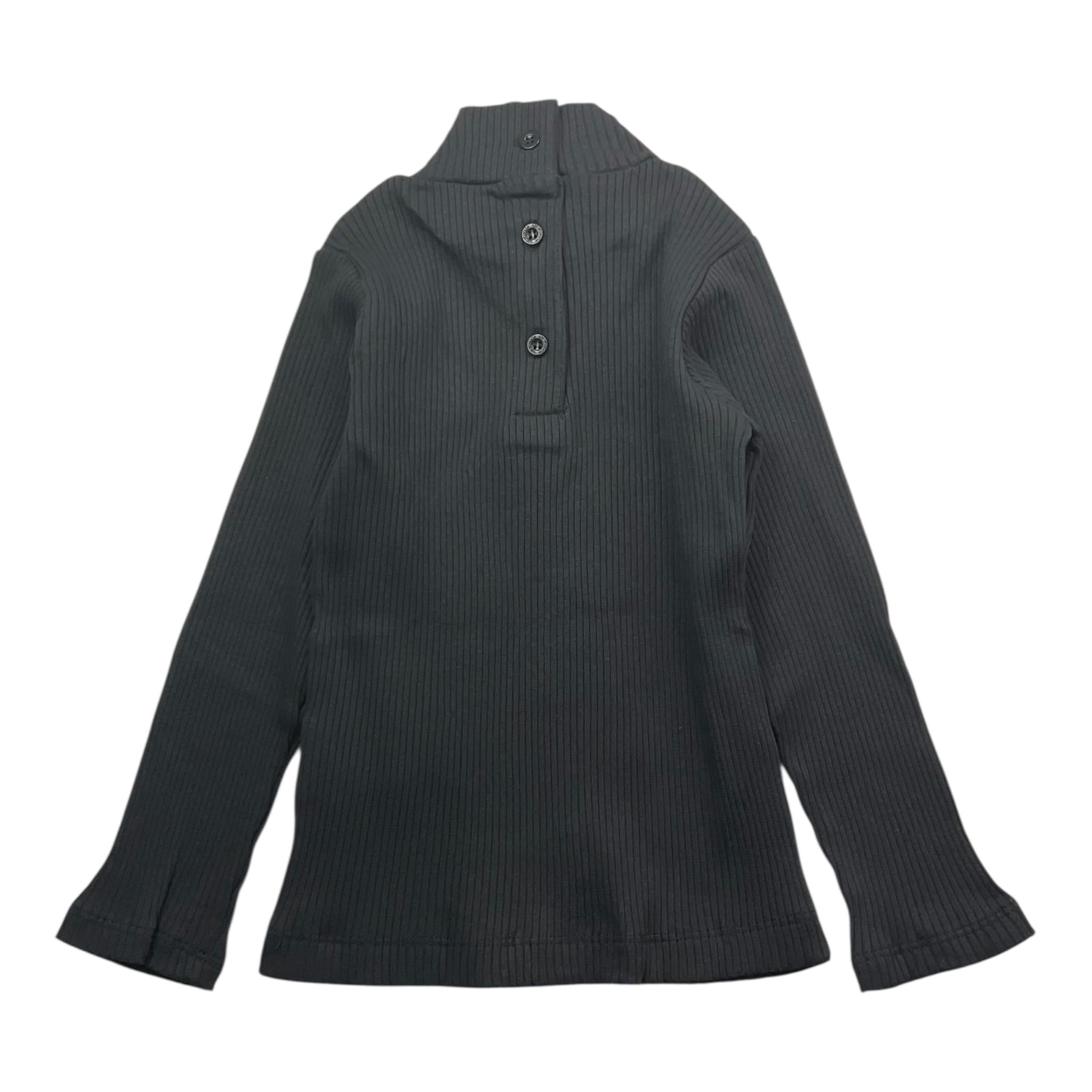 SARABANDA shirt tinta unita mezzo collo a costine Nero per Bambina 0A248 NERO SARABANDA 