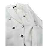 Fun & Fun Giacca Tinta Unita Doppiopetto per Bambina FNCJJK01073XX BIANCO FUN & FUN 