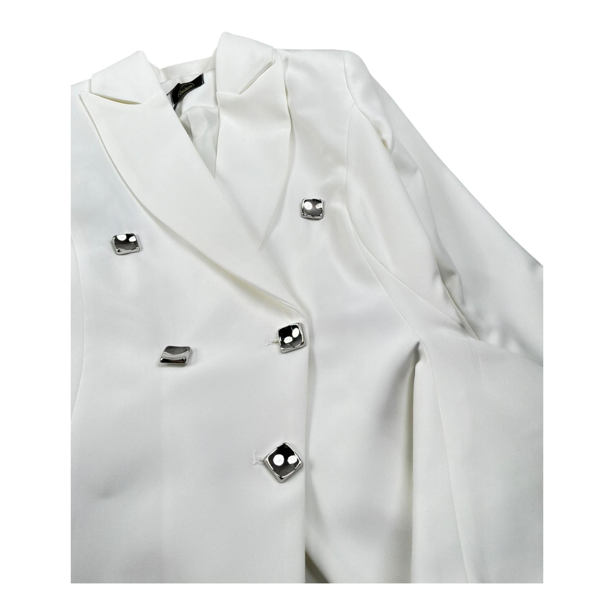 Fun & Fun Giacca Tinta Unita Doppiopetto per Bambina FNCJJK01073XX BIANCO FUN & FUN 