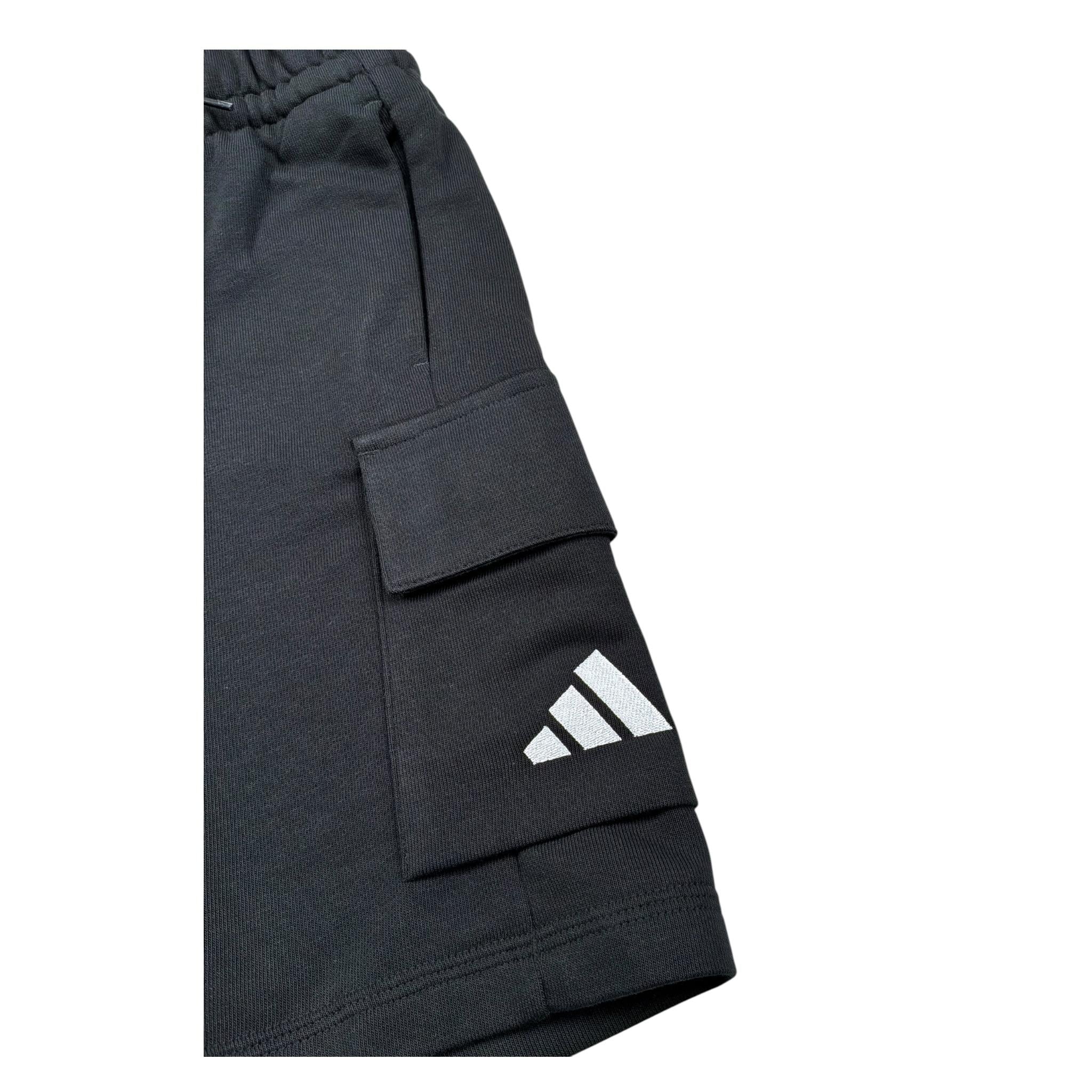 Adidas Bermuda Tinta Unita con Logo per Bambino JE3963 NERO Adidas 