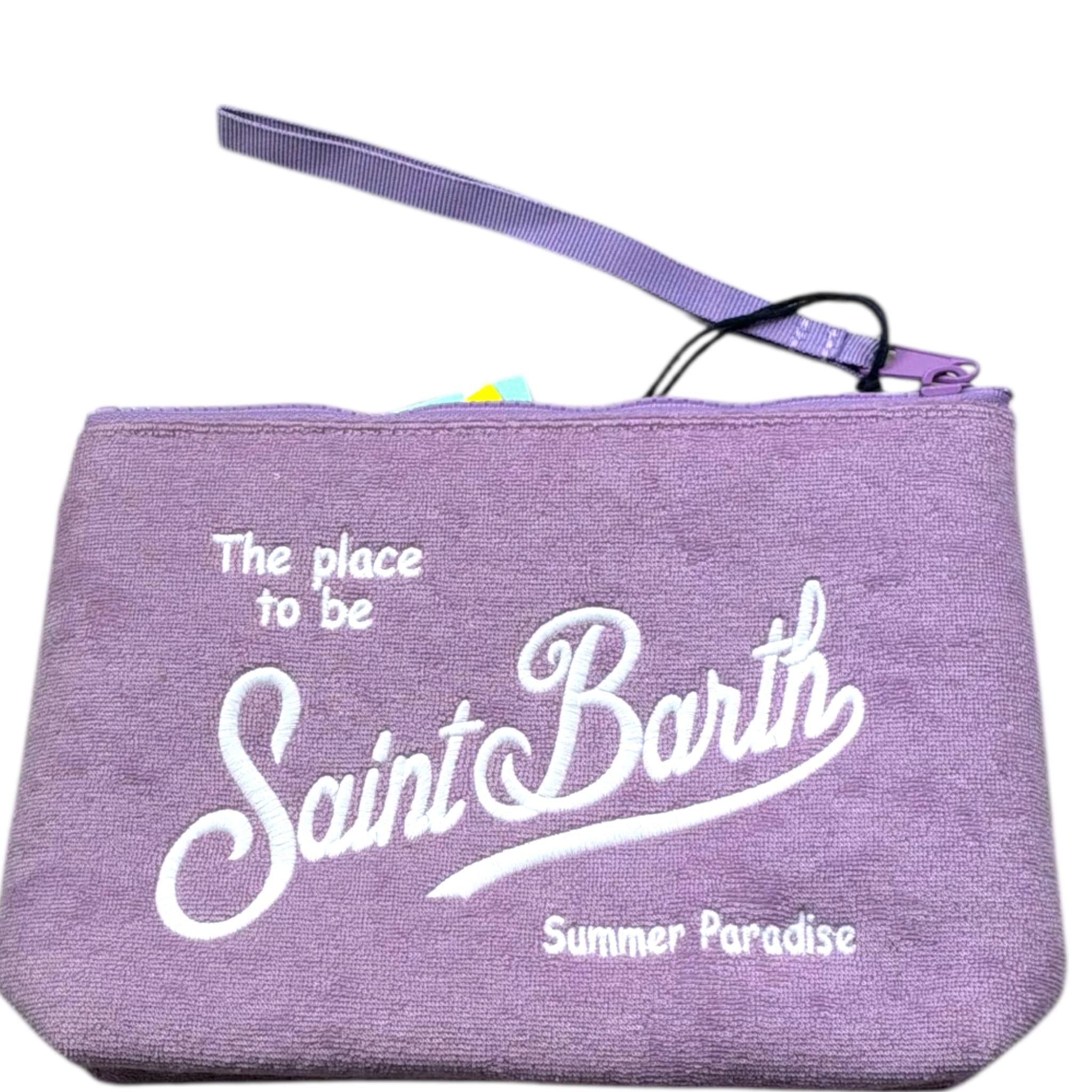 Saint Barth Pochette Tinta Unita con Stampa per Bambina ALI0003 LILLA SAINT BARTH 
