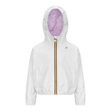 K-Way Giubbino Reversibile Bicolore con Cappuccio per Bambina K41337WX BIANCO/ROSA K-WAY 