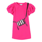 Marc Jacobs Abito Mezza Manica Tinta Unita con Stampa per Bambina W60496 FUXIA MARC JACOBS 