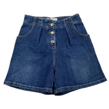 Etro Short In Denim Tinta Unita Blu Per Bambina