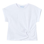 Mayoral T-Shirt Girocollo Tinta Unita per Bambina 3006 BIANCO MAYORAL 