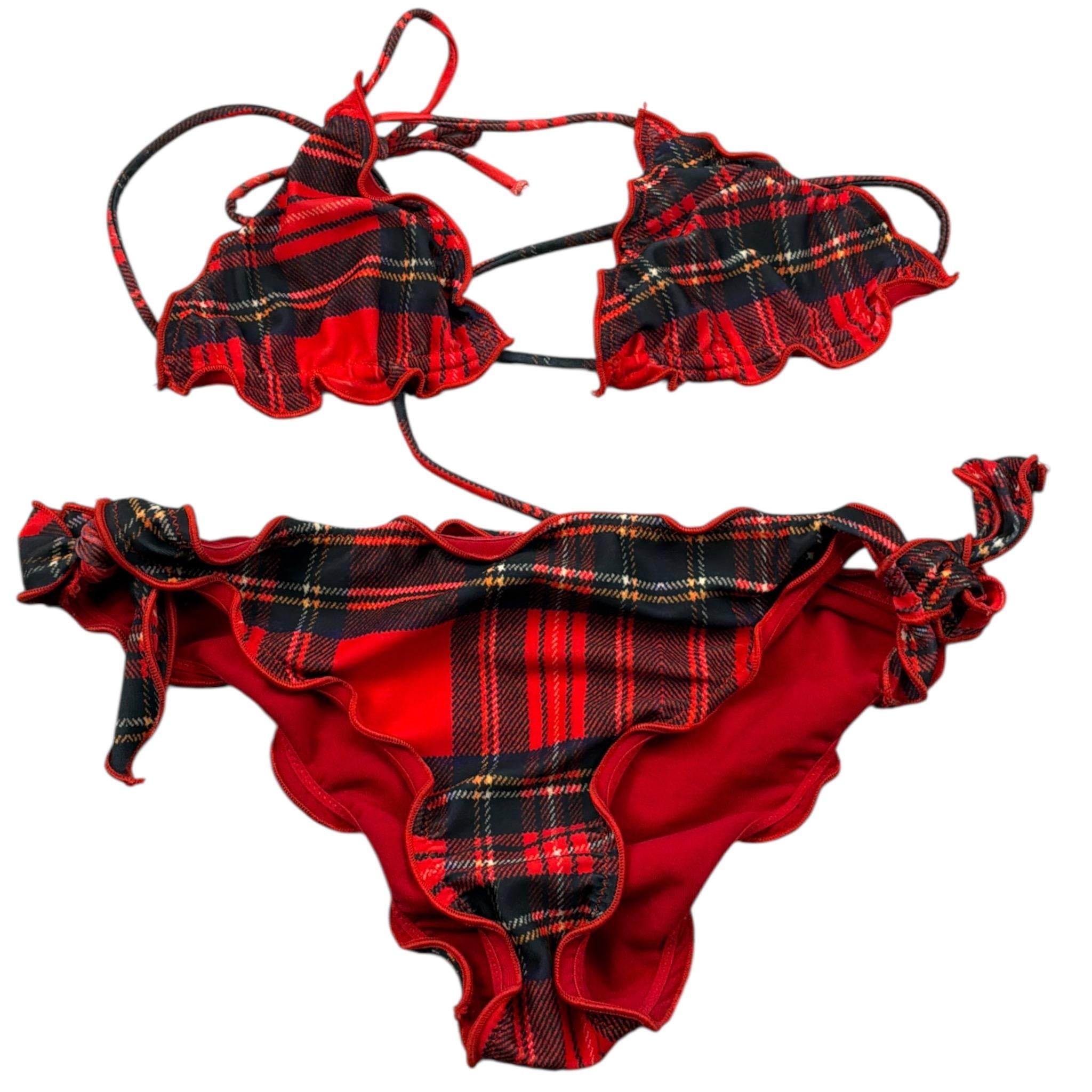 F**K Costume 2 Pezzi Triangolo-Mutandina Rosso per Bambina FK14702U ROSSO F**K 