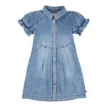 Levi'S Abito In Denim Mezza Manica Tinta Unita per Bambina 4EM267 AZZURRO LEVI'S 