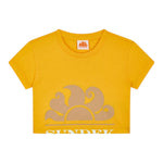 Sundek T-Shirt Girocollo Tinta Unita con Stampa per Bambina G740TWJS000 SENAPE SUNDEK 