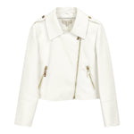 Twinset Giubbino In Ecopelle Tinta Unita con Zip per Bambina 251GJ2561X BIANCO TWINSET 