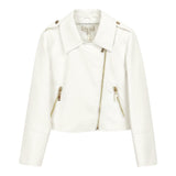 Twinset Giubbino In Ecopelle Tinta Unita con Zip per Bambina 251GJ2561X BIANCO TWINSET 