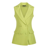 Fun & Fun Abito Giacca Tinta Unita con Scollo Posteriore per Bambina FNCJJK16387 VERDE FUN & FUN 