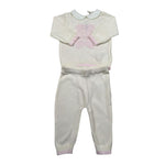 Nanan Completo 2 Pezzi Maglia-Pantalone Tinta Unita per Neonata E2401301R PANNA NANAN 