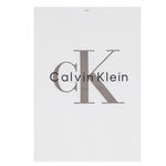 Calvin Klein T-Shirt Girocollo Tinta Unita con Logo per Neonato IN0IN0001 BIANCO CALVIN KLEIN 