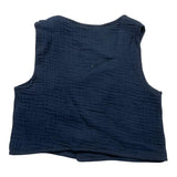 Lalalu' Gilet Tinta Unita con Bottoni Blu per Neonato