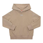 Msgm Felpa Chiusa con Cappuccio Tinta Unita con Stampa per Bambina J02025 BEIGE MSGM 