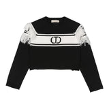 TWINSET maglia girocollo tinta unita con frange Nero per Bambina 242GJ3163XXXX NERO TWINSET 