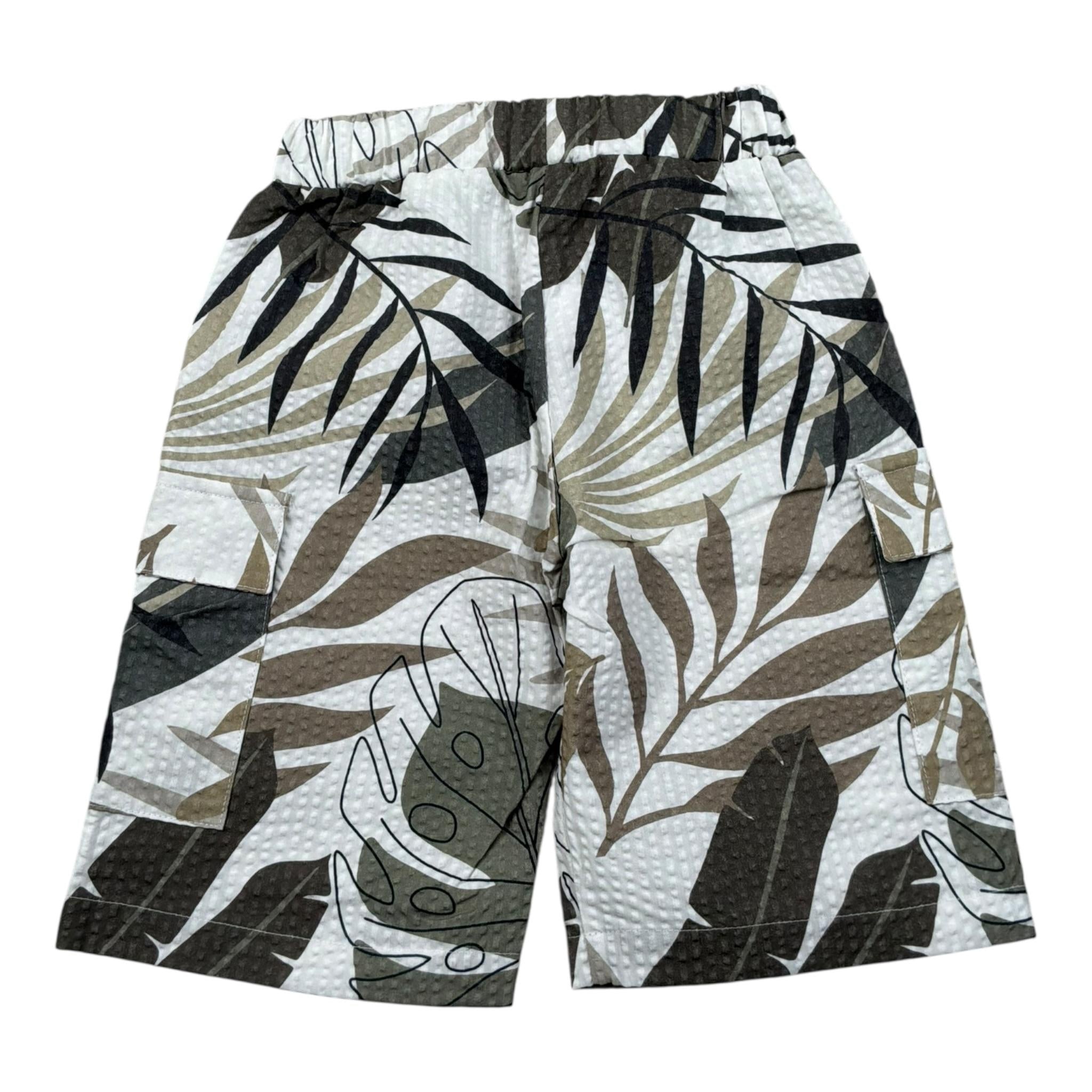 Lalalu' Bermuda Tinta Unita con Elastico In Vita per Neonato BML250PBXN BIANCO LALALU' 