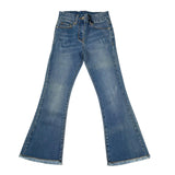 Monnalisa Jeans Tinta Unita Modello Zampa per Bambina 171402 AZZURRO MONNALISA 
