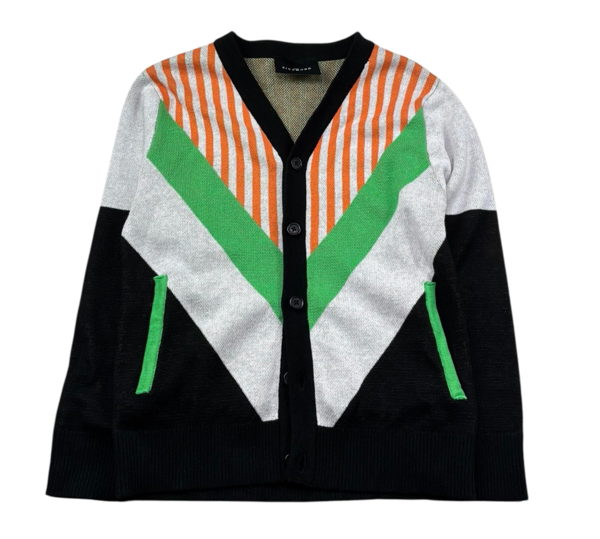 John Richmond Cardigan Scollo A V Stampa Fantasia per Bambino RBP26052CD MULTICOLOR JOHN RICHMOND 