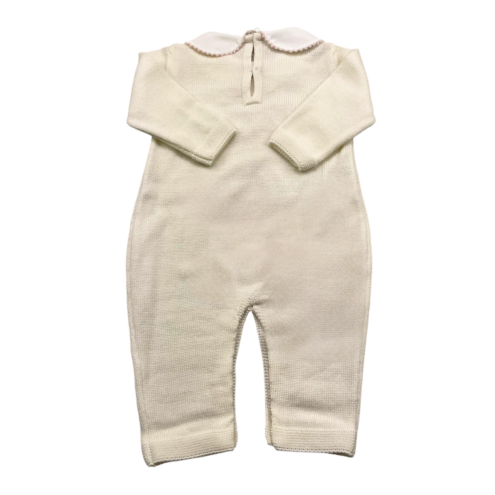 BABY LORD tutina manica lunga tinta unita cn babbucce Panna per Neonata 326 PANNA BABY LORD 