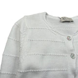 J.O. Milano Coprispalle Tinta Unita con Ricami per Neonata 573X1XX BIANCO J.O. MILANO 