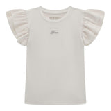Guess T-Shirt Tinta Unita con Tulle per Neonata K5RI22K6YW4X BIANCO GUESS 