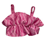 Pinko Top Bretelline Tinta Unita Cn Stampa Fantasia Rosa Per Bambina