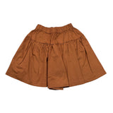 Pype Short Tinta Unita Con Elastico In Vita Marrone Per Bambina