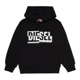 Diesel Felpa Chiusa con Cappuccio Tinta Unita per Bambina J01457X NERO DIESEL 