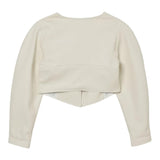 Monnalisa Giubbino Tinta Unita In Ecopelle per Bambina 17E100X BEIGE MONNALISA 