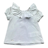 Le Bebe T-Shirt Tinta Unita con Colletto per Neonata LBG6426 BIANCO LE BEBE 