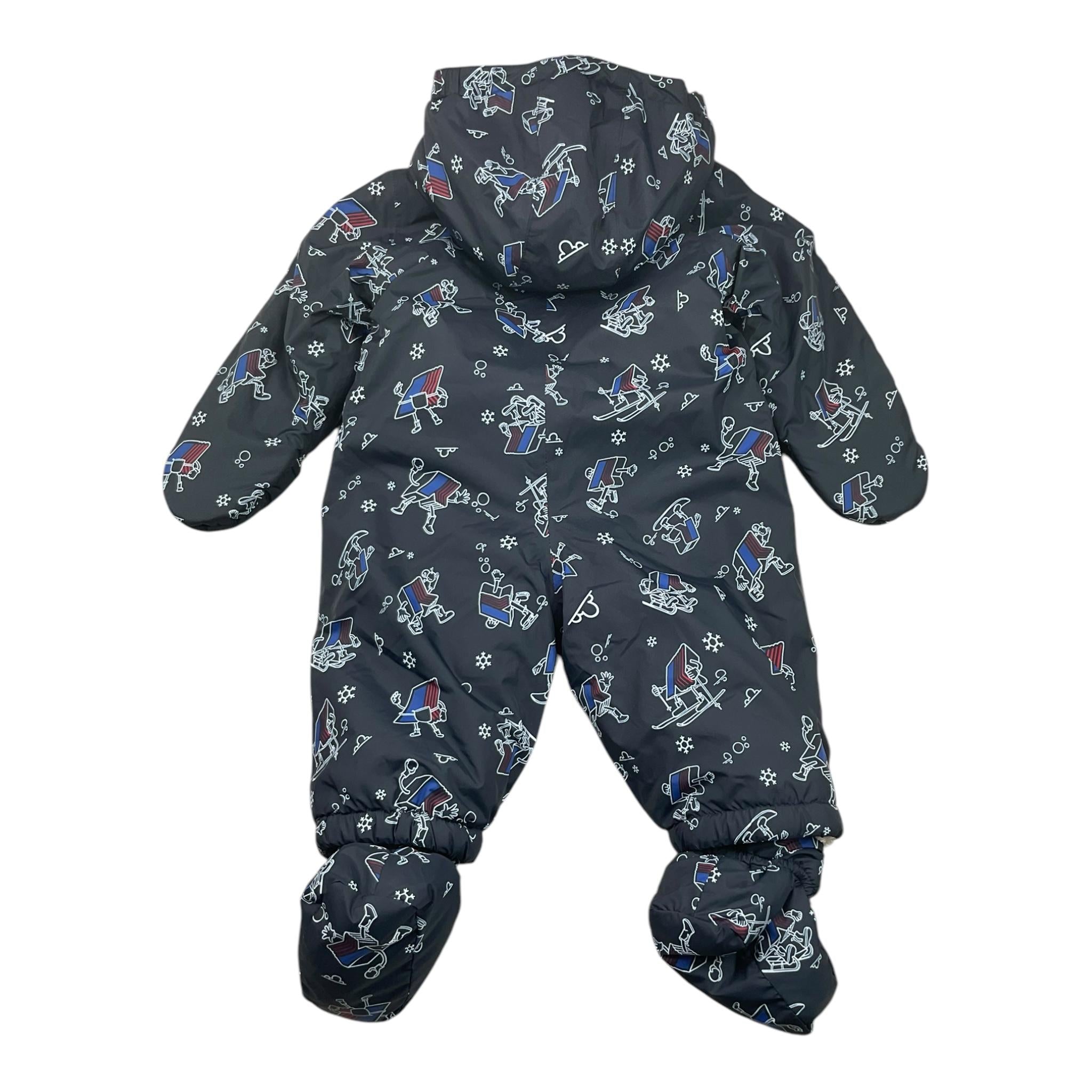 K-WAY eskimo tinta unita con cappuccio e fantasia Blu per Neonato K71381W BLU K-WAY 