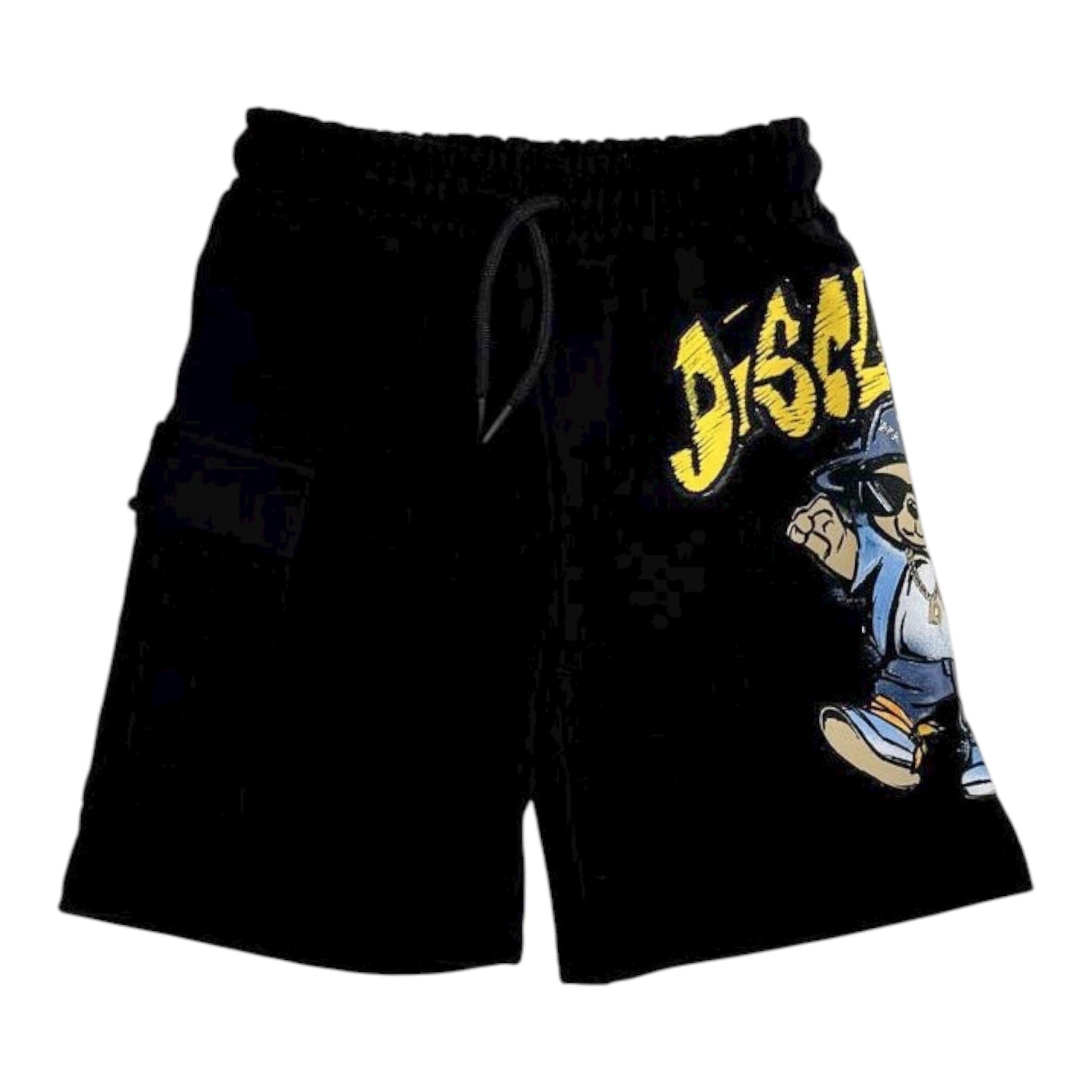 Disclaimer Bermuda Tinta Unita con Stampa per Bambino 25EDK58436X NERO DISCLAIMER 