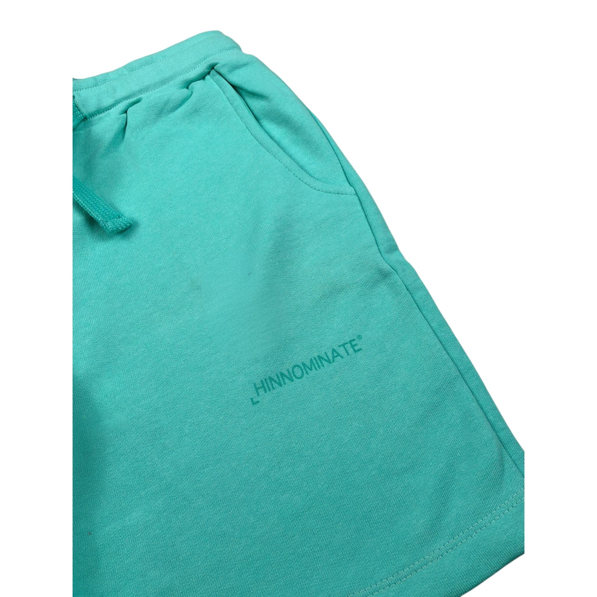 Hinnominate Short Tuta tinta unita con Logo Verde Acqua per Bambina 3646PF0121 VERDE ACQUA HINNOMINATE 