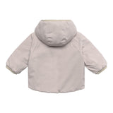 K-WAY giubbino reversibile con zip e cappuccio bicolore Beige/azzurro per Neonato K7132PWOXX BEIGE/AZZURRO K-WAY 