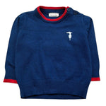 Trussardi Maglia Girocollo Tinta Unita per Neonato TIP26004MA BLU TRUSSARDI 