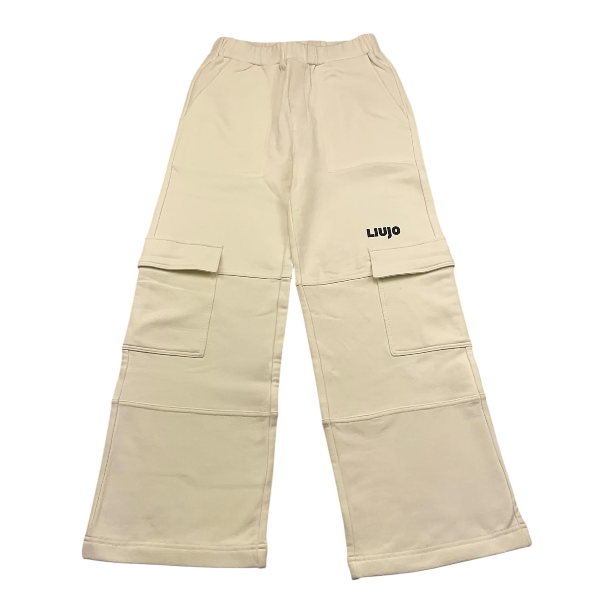 LIU JO pantalone modello palazzo tinta unita Panna per Bambina GF4028X PANNA LIU JO 