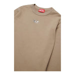 DIESEL felpa chiusa girocollo tinta unita con logo Beige per Bambino J02024 BEIGE DIESEL 