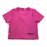 Hinnominate Einfarbiges T-Shirt mit Rundhalsausschnitt und Logo in Fuchsie für Mädchen