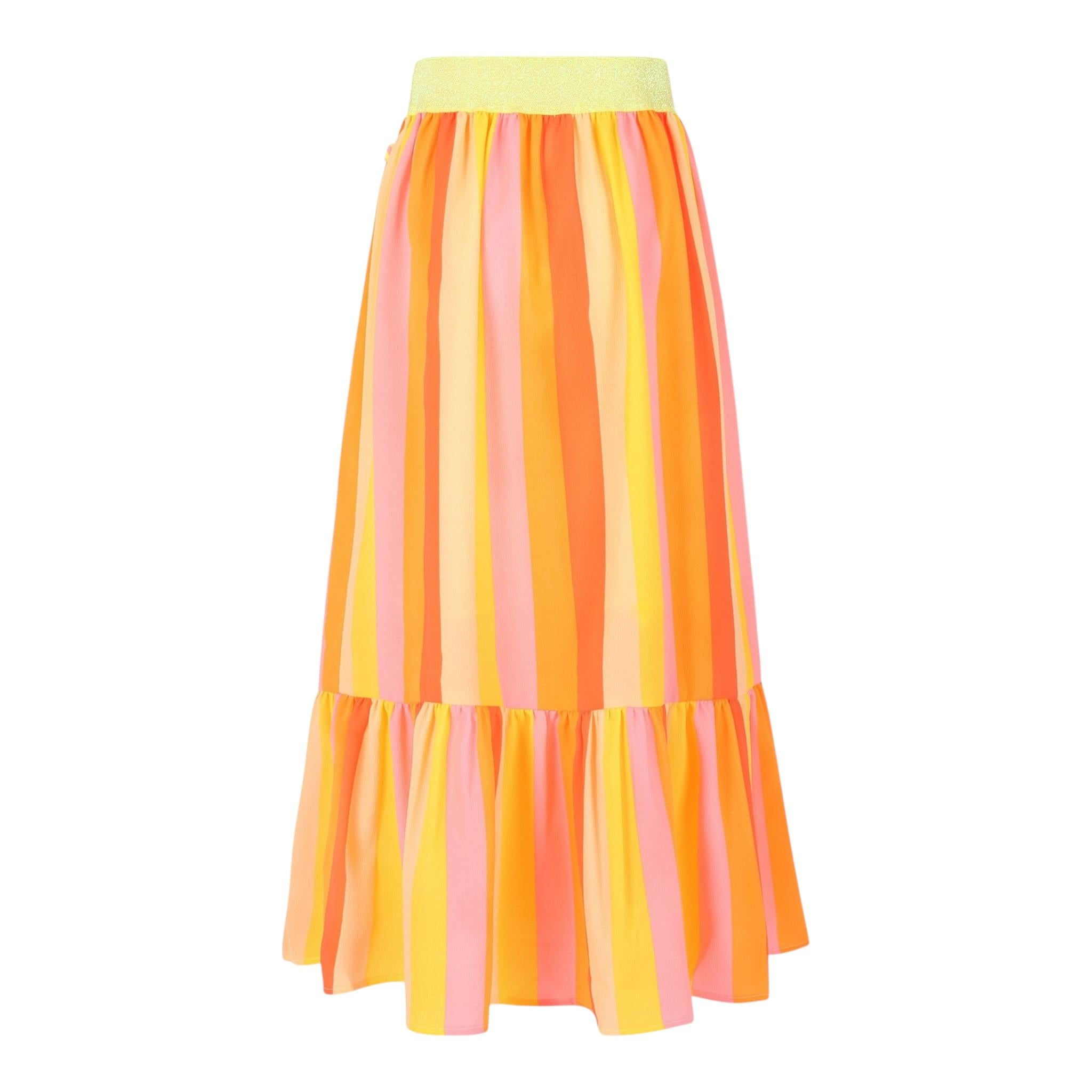Billieblush Gonna Multicolor con Fantasia A Righe per Neonata U20864 ARANCIONE BillIEBLUSH 
