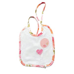 Lalalu' Bavetta Tinta Unita con Stampa per Neonata BAVL17P BIANCO LALALU' 