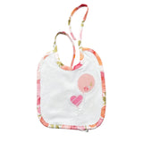 Lalalu' Bavetta Tinta Unita con Stampa per Neonata BAVL17P BIANCO LALALU' 