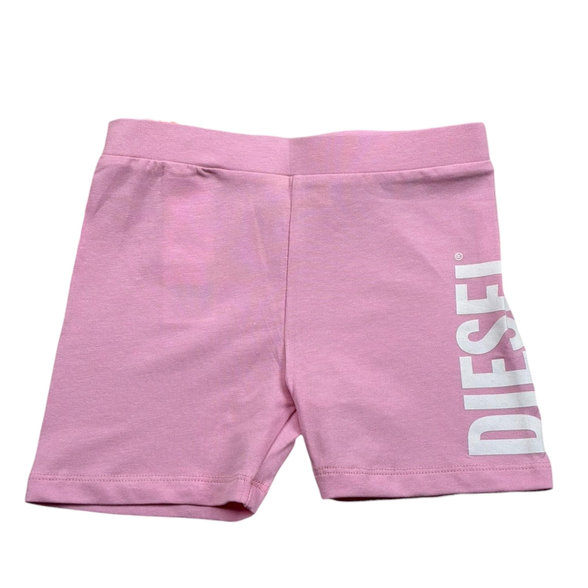 Diesel Short Tinta Unita con Stampa per Neonata K00365 ROSA DIESEL 